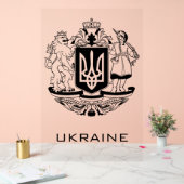 Great Coat of Arms of Ukraine Monochrome Fine Art アクリルサイン (ウェディング)
