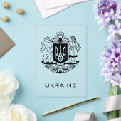 Great Coat of Arms of Ukraine Monochrome Fine Art アクリル招待状 (インサイチュ (ウェディング))