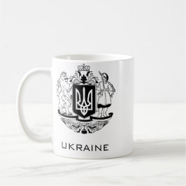 Great Coat of Arms of Ukraine Monochrome Fine Art コーヒーマグカップ