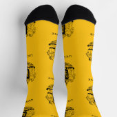 Great Coat of Arms of Ukraine Monochrome Fine Art ソックス (上部)