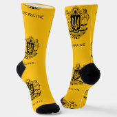 Great Coat of Arms of Ukraine Monochrome Fine Art ソックス (傾斜あり)