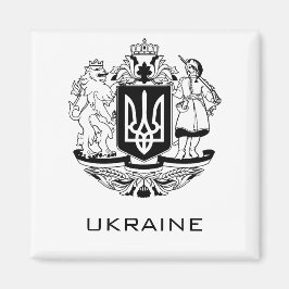 Great Coat of Arms of Ukraine Monochrome Fine Art マグネット