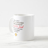 Great Customer Service Rep Personalized Name Gift コーヒーマグカップ (正面左)