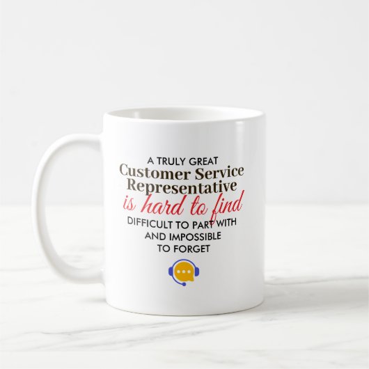 Great Customer Service Rep Personalized Name Gift コーヒーマグカップ (左)