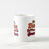 Great Dads Get Promoted To Grandpa Retro Typograph コーヒーマグカップ (中央)