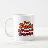 Great Dads Get Promoted To Grandpa Retro Typograph コーヒーマグカップ (左)