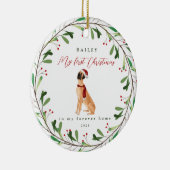 Great Daneという名前の私の初めてのクリスマス セラミックオーナメント (右)