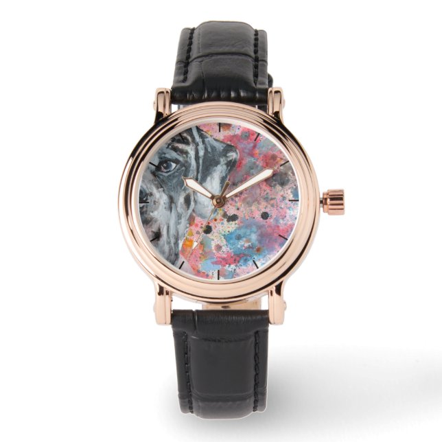 Great Daneとの時間 腕時計 (正面)