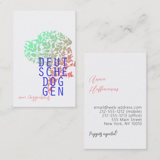 Great Daneの名刺 名刺 (正面/裏面)