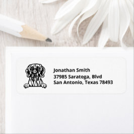 GREAT DANEイメージの差出人住所 ラベル