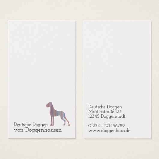 Great Daneミニマル Business Card (正面&裏面)