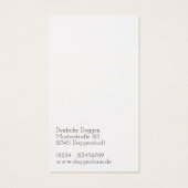 Great Daneミニマル Business Card (裏面)