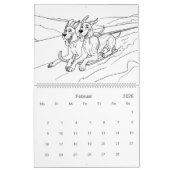 Great Dane 18-Month Coloring Personalized カレンダー (2月 2026)