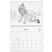 Great Dane 18-Month Coloring Personalized カレンダー (1月 2026)