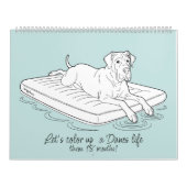 Great Dane 18-Month Coloring Personalized カレンダー (カバー)