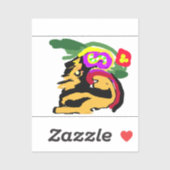 Great Dane and flowers  シール (シート)