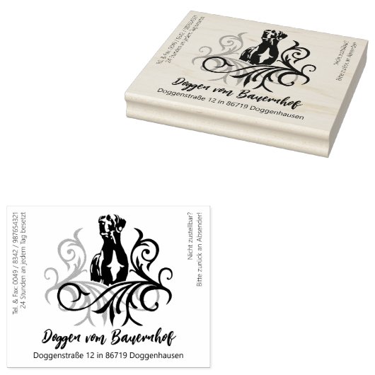 Great Dane Big  ラバースタンプ (押印)