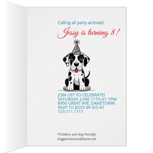 Great Dane Birthday   (内側 (右))