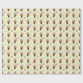Great Dane Birthday Gift Wrapping Paper Yellow ラッピングペーパー (フラット)