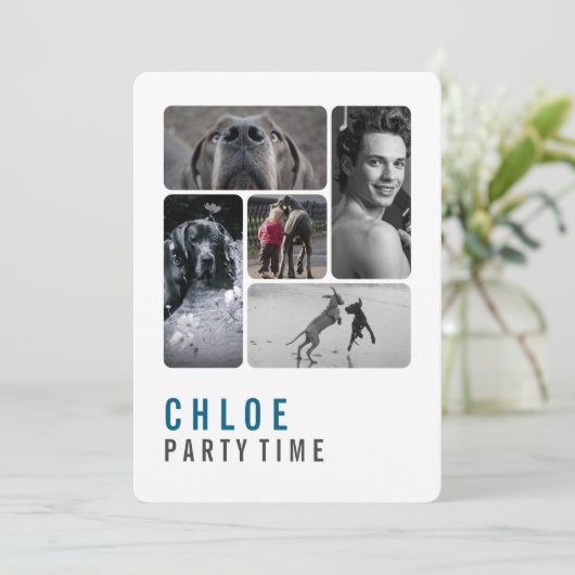 Great Dane Birthday Invitation 招待状 (スタンド正面)