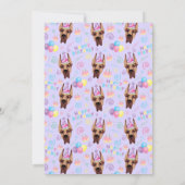 Great Dane Birthday Invitation in Purple 招待状 (裏面)