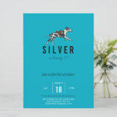 Great Dane Birthday Invitation with 3 Photos 招待状 (スタンド正面)