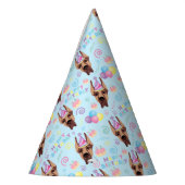 Great Dane Birthday Party Hat Blue パーティーハット (左)