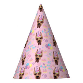 Great Dane Birthday Party Hat Pink パーティーハット