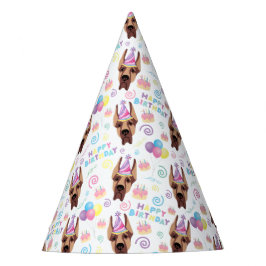 Great Dane Birthday Party Hat White パーティーハット