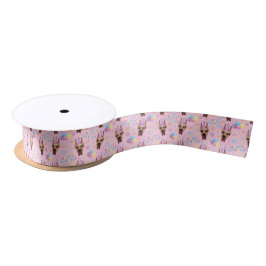 Great Dane Birthday Satin Ribbon in Pink サテンリボン