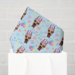 Great Dane Birthday Tissue Paper in Blue 薄葉紙