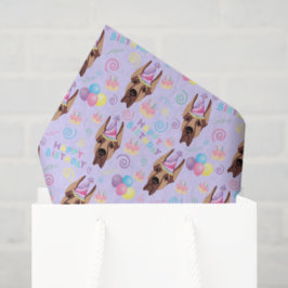 Great Dane Birthday Tissue Paper in Purple 薄葉紙