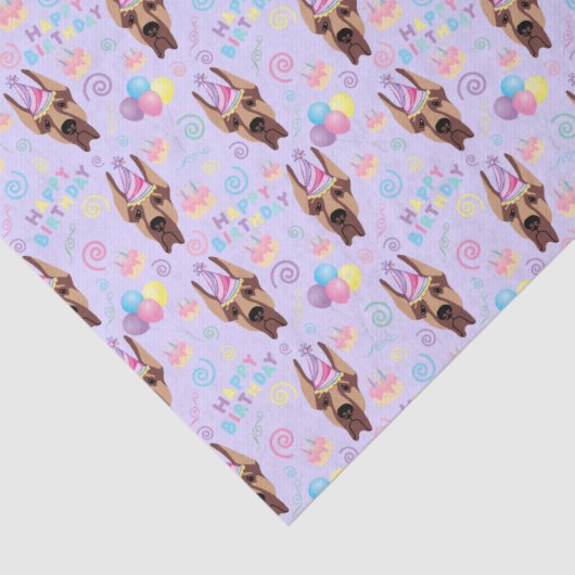 Great Dane Birthday Tissue Paper in Purple 薄葉紙 (詳細)