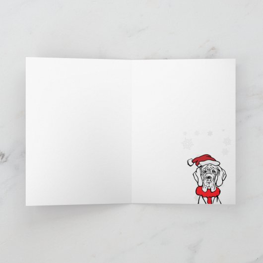 Great Dane Christmas カード (内部)