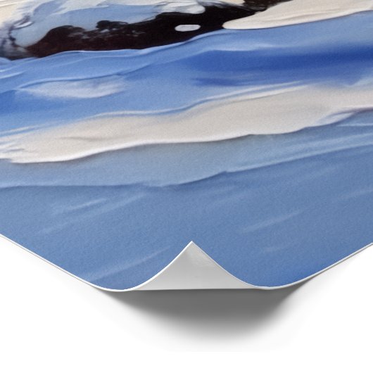 Great Dane Christmas Boat Holiday ポスター (角)