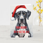 Great Dane CHRISTMAS CARD カード (黄色い花)