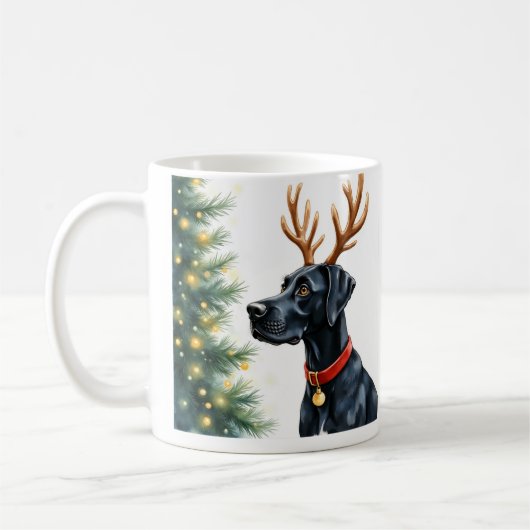 Great Dane Christmas Mug コーヒーマグカップ (左)