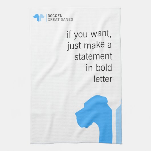Great Dane Collections Bluemin キッチンタオル (縦)