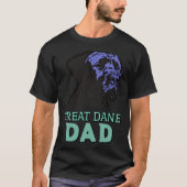 Great Dane Dad Cute Dog Great Dane Tシャツ (正面)