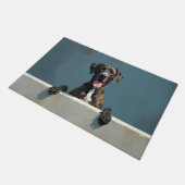Great Dane Dog Doormat Art ドアマット (アングル)