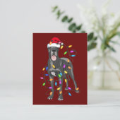 Great Dane Dog Light Decor Christmas Dog Lovers ポストカード (スタンド正面)