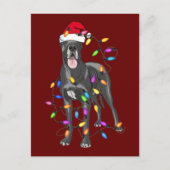 Great Dane Dog Light Decor Christmas Dog Lovers ポストカード (正面)