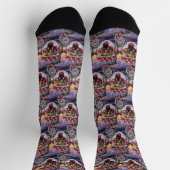 Great Dane Dog Valentine's Day ソックス (上部)