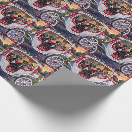 Great Dane Dog Valentine's Day ラッピングペーパー (角)