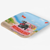 Great Dane Dog Valentine's Day Truck ペーパープレート (傾斜あり)