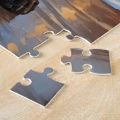 Great Dane Dogs Christmas Snow Holiday ジグソーパズル (側面)