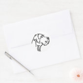 Great Dane drawing ラウンドシール (封筒)