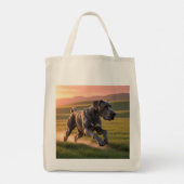 Great Dane Elegant Grocery Tote Bag トートバッグ (裏面)