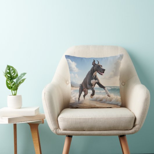 Great Dane Elegant Throw Pillow クッション (椅子)