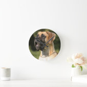 Great Dane - fawn / Deutsche Dogge - gelb ラウンド壁時計 (ホーム)